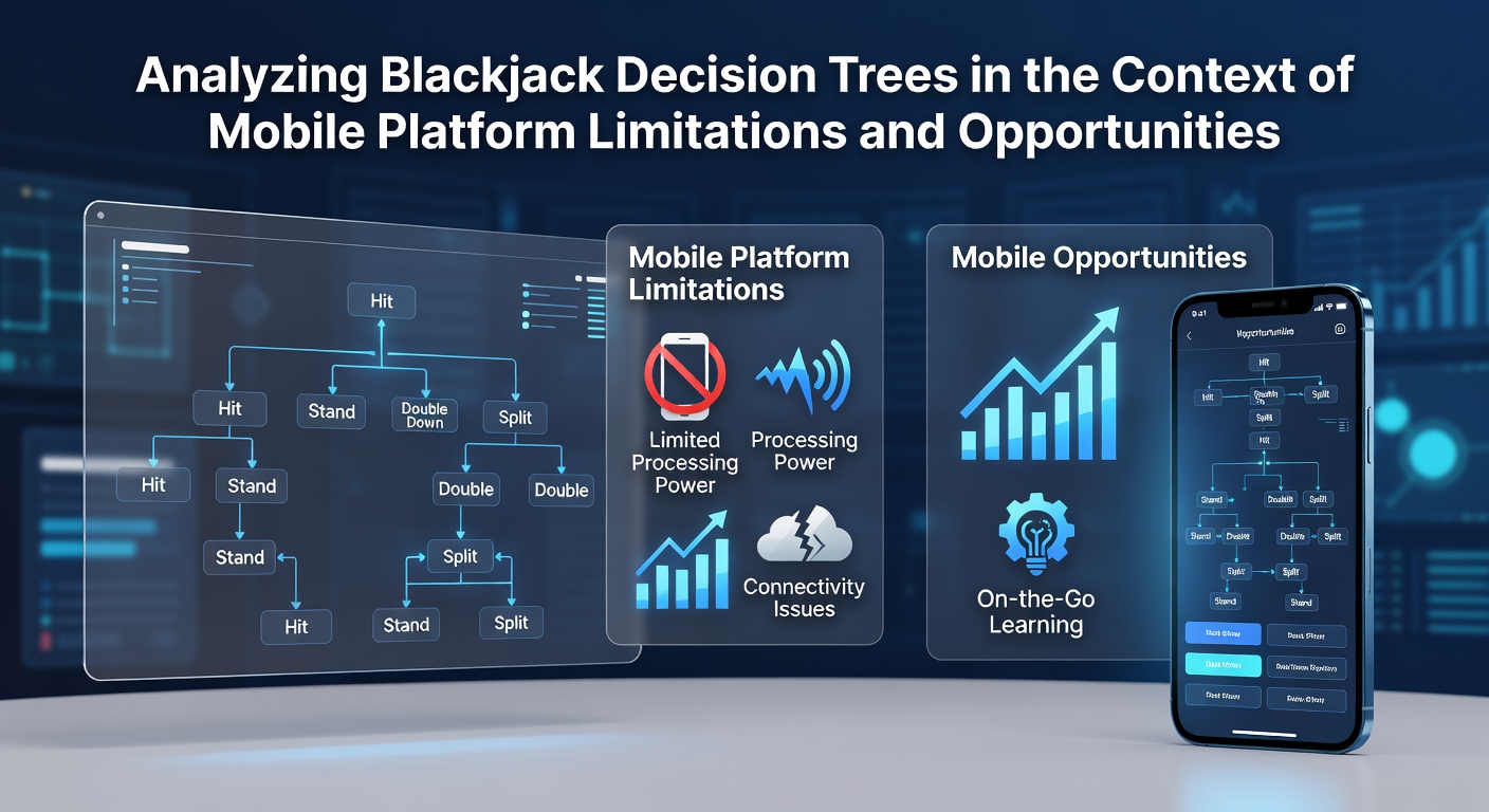 Mobile app interface displaying adaptive blackjack strategy recommendations with touch controls and real-time analytics