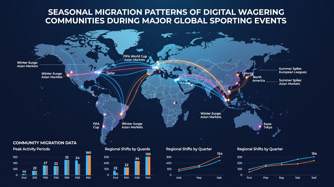 Analytics dashboards showing regional shifts in digital betting activity during major tournaments
