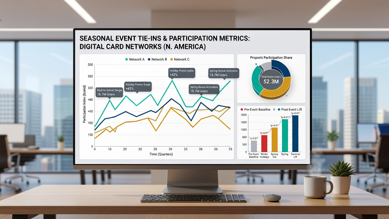 Analytics dashboard displaying participation metrics and seasonal event performance across regions