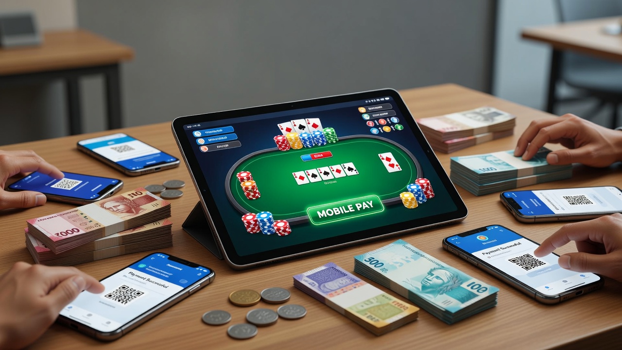 Mobile users engaging with interactive table games on smartphones in emerging market settings, highlighting seamless payment integrations