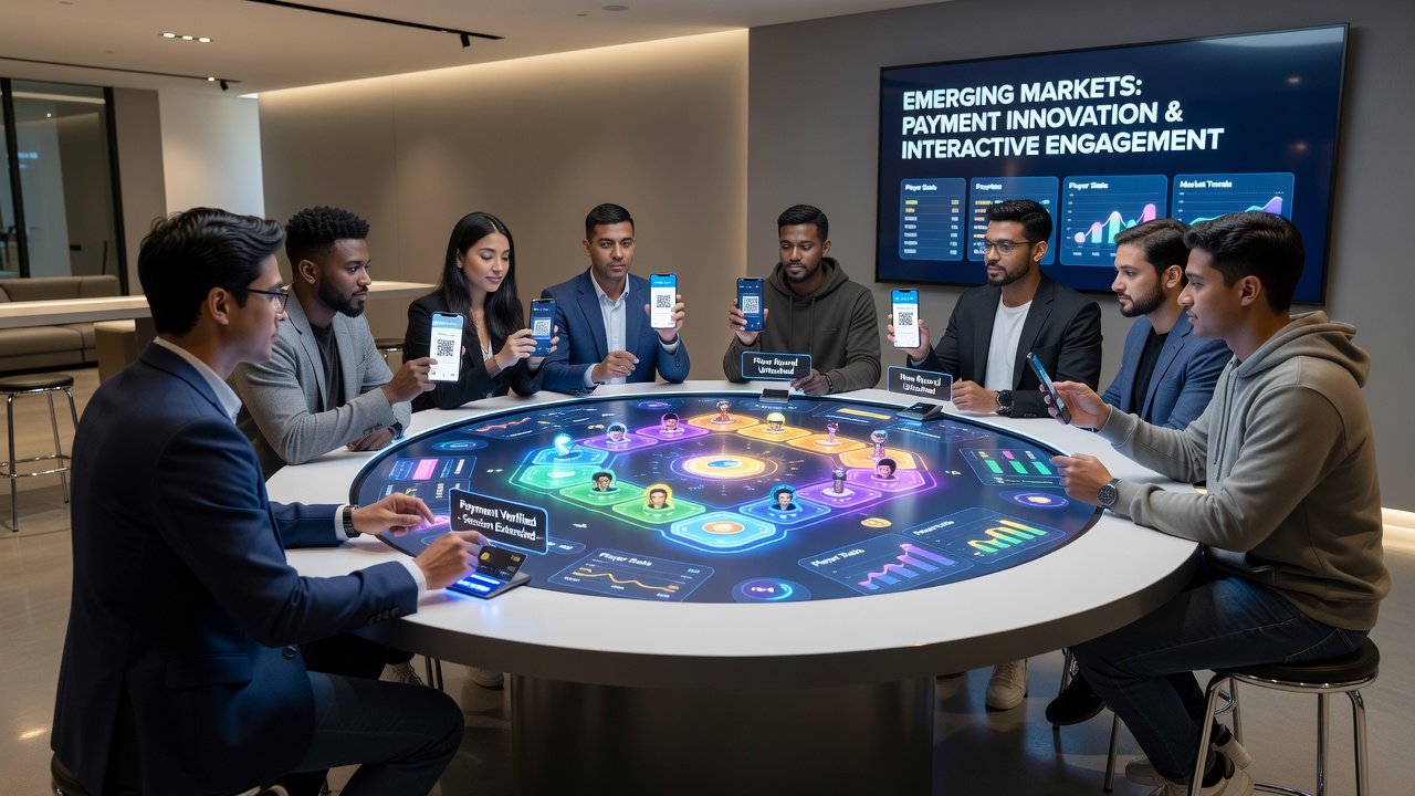 Analytics dashboard showing engagement metrics and payment method correlations for portable table games in emerging regions