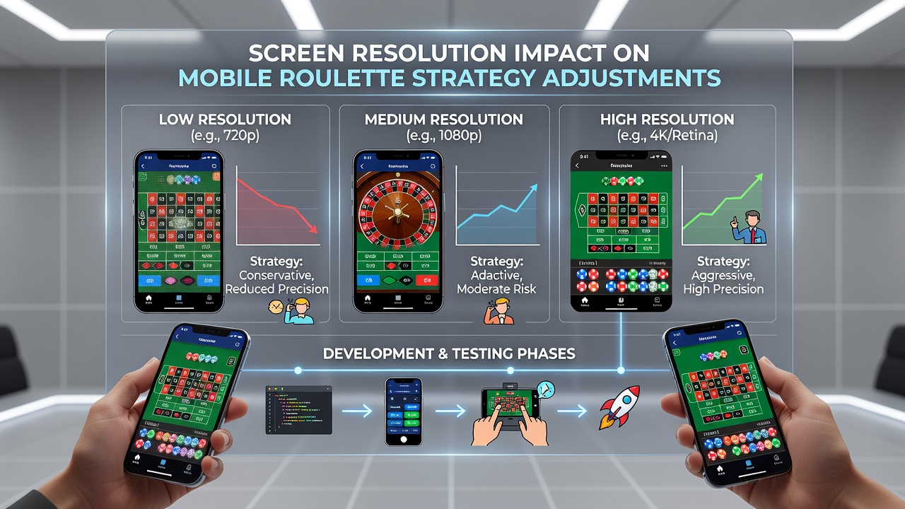 Close-up comparison of roulette betting grid on high-resolution tablet versus lower-resolution smartphone screen